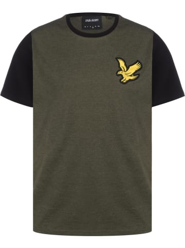 Lyle & Scott T-Shirts in olive marl/jet black