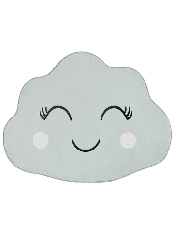 Beliani Kinderteppich CUMULUS in Grün/Weiß/Schwarz - (W) 90 x (H) 1 x (L) 120 cm