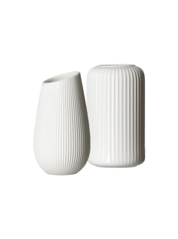 Ritzenhoff & Breker 2-tlg. Vasen-Set Alma / Nora in Weiß – 16 cm in weiß