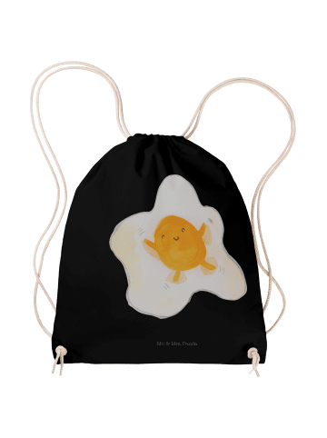 Mr. & Mrs. Panda wander rucksack Spiegelei Ei ohne Spruch in Schwarz