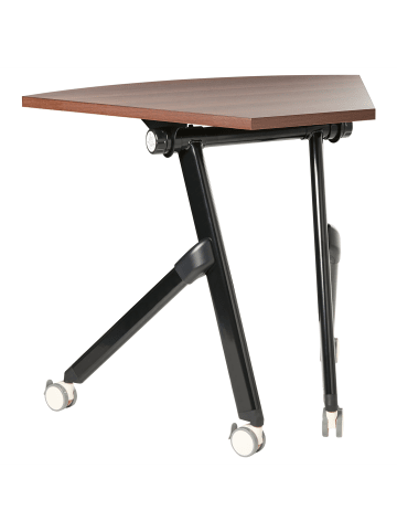 Beliani Zusammenklappbarer Schreibtisch BENDI in Braun/Schwarz