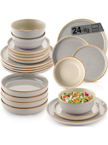 Sänger TAFELSERVICE RIO PERLGRAU - 24 teilig aus Steingut