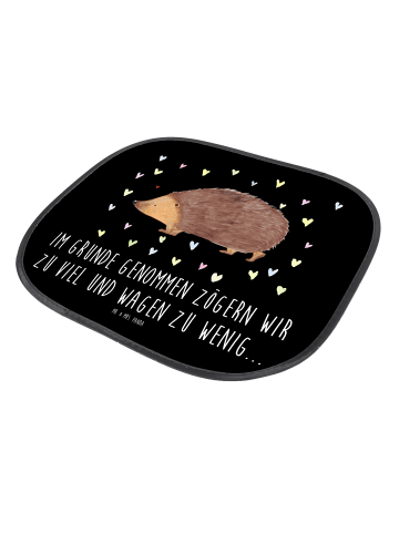 Mr. & Mrs. Panda Sonnenschutz Igel Herzen mit Spruch in Schwarz