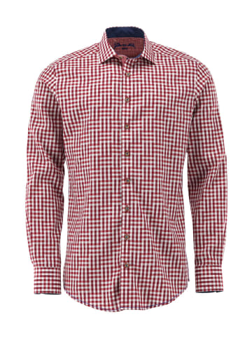 OS-Trachten Trachtenhemd Merogu in mittelrot