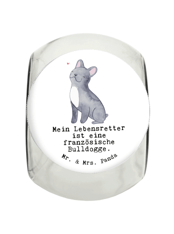 Mr. & Mrs. Panda Bonbonglas Französische Bulldogge Lebensretter ... in Weiß