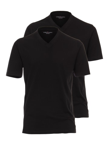 Casa moda T-Shirt Basic in Schwarz