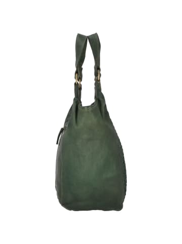Greenland Nature Femi & Nine Schultertasche Leder 38 cm green