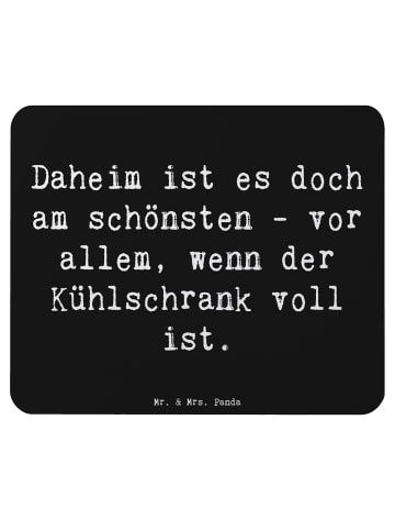 Mr. & Mrs. Panda Mousepad Spruch Geborgenheit im Zuhause mit Spruch in Schwarz