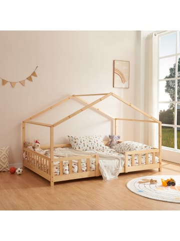 en.casa Kinderbett Treviolo in Beige (B)120cm (L)200cm