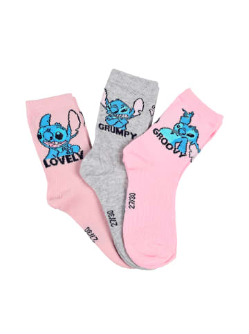 Stitch Kinder Socken 3 Paar Strümpfe in Mehrfarbig