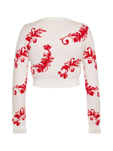 ebeeza Damen Pullover in WOLLWEISS ROT
