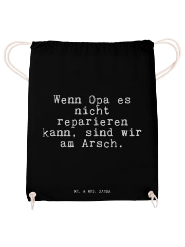 Mr. & Mrs. Panda Sportbeutel Wenn Opa es nicht... mit Spruch in Schwarz