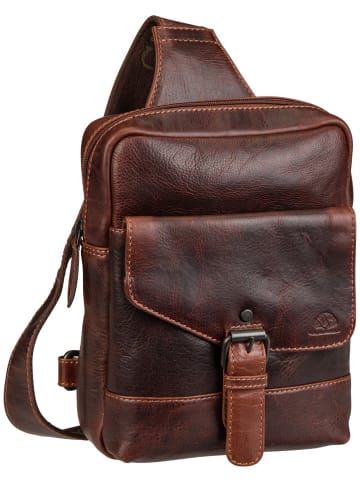 Greenburry Rucksack Rugged Body-Crossover Bag III in Teak Brown