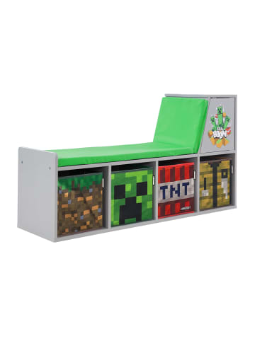 Minecraft MINECRAFT - Sitz- und Lesebank mit Regal