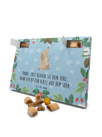 Mr. & Mrs. Panda Adventskalender Hund Hund Liebe mit Spruch in Eisblau