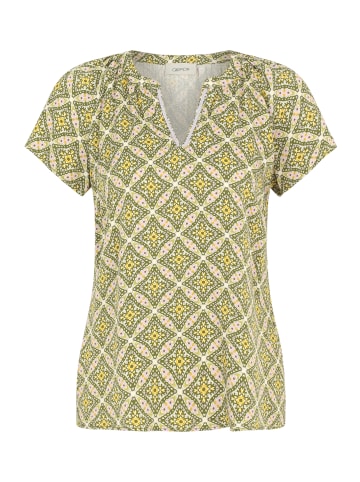 CARTOON Blusenshirt mit Muster in Grün/Violett