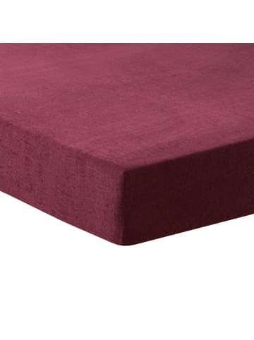 Traumschlaf Spannbettlaken Frottee Stretch in aubergine