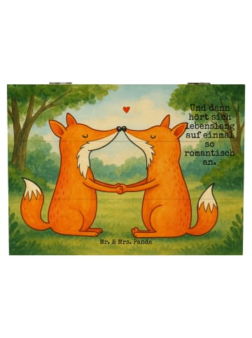 Mr. & Mrs. Panda Box Füchse Liebe Design mit Spruch in Weiß
