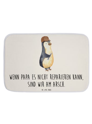 Mr. & Mrs. Panda Duschvorleger Wenn Papa es nicht reparieren kan... in Weiß