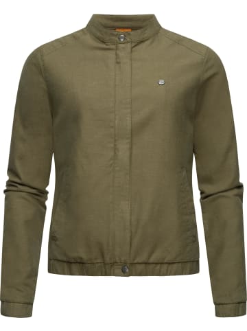 ragwear Kurzjacke Malawi Linen in Dark Olive