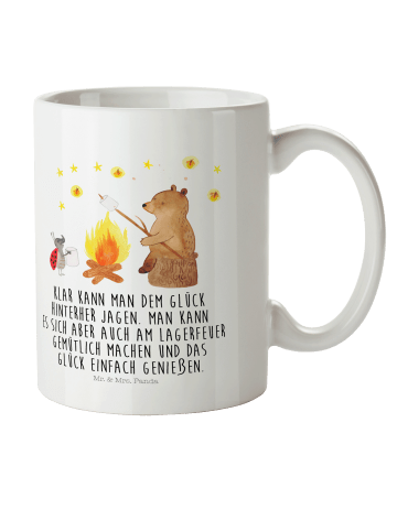Mr. & Mrs. Panda Tasse Bär & Marienkäfer Lagerfeuer mit Spruch in Weiß