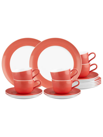 Seltmann Weiden 18er Set Kaffeeservice Liberty Pure Colors in Flamingo Red