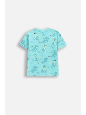 Coccodrillo T-Shirt mit kurzen Ärmeln in türkis