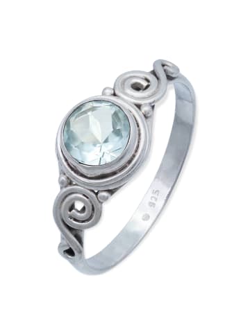 mantraroma 925er Silber - Ringe mit Blau Topas facettiert