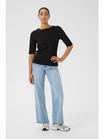 Kaffe T-shirt KAsamantha Tight fit in Black Deep CC.