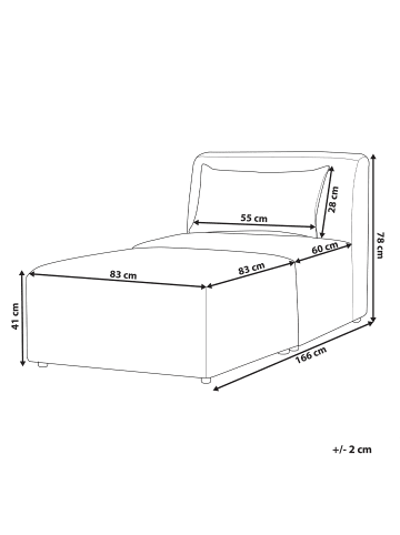 Beliani 2-tlg Chaiselongue LEMVIG in Beige