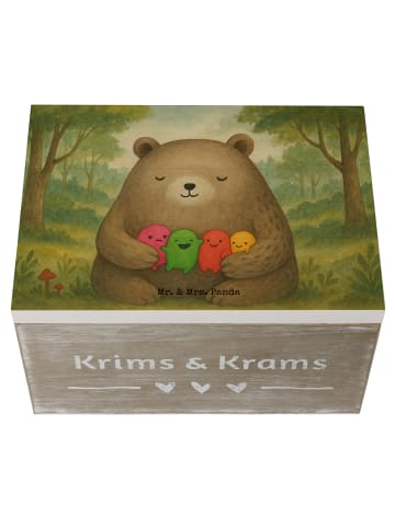 Mr. & Mrs. Panda Holzkiste Bär Gefühl Design ohne Spruch in Weiß
