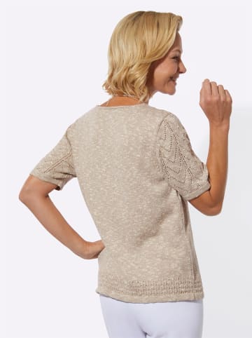 WITT WEIDEN Ajour-Pullover in sesam-ecru-meliert