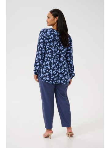 KAFFE curve Langarm-Bluse KCami Regular fit in Midnight M./Ebb&Flow Flower