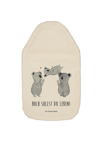 Mr. & Mrs. Panda Wärmflasche Koalas Feiern mit Spruch in Weiß