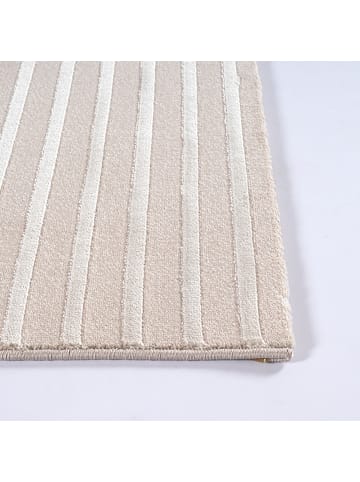 KADIMA DESIGN Teppich Kurzflor Geometrisch pflegeleicht Wohnzimmer Schlafzimmer Flur in Beige