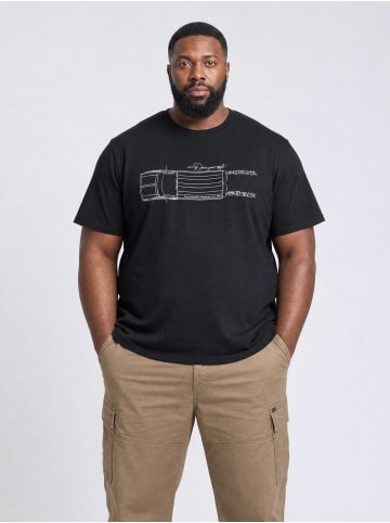 Petrol Industries T-Shirt mit Relief-Print im Oversize-Fit morrison in Schwarz