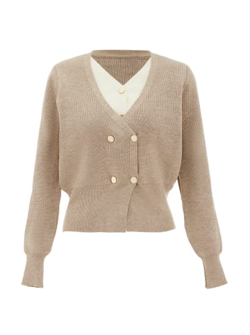 NAEMI Damen Strickpullover in Beige
