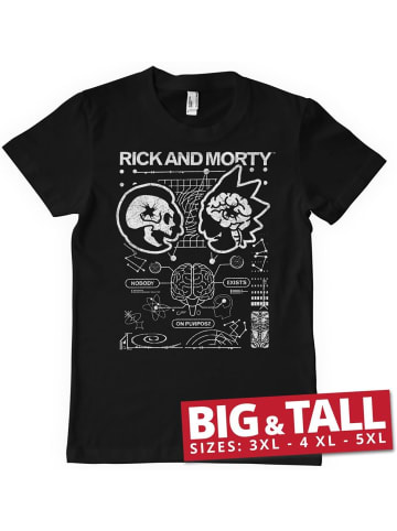 Rick and Morty T-Shirt "Nobody Exists On Purpose Big & Tall T-Shirt" in Schwarz