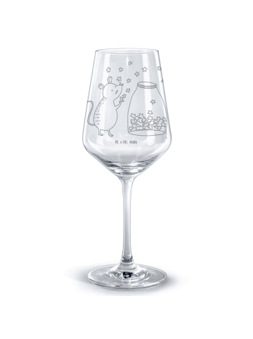 Mr. & Mrs. Panda Weinkelch Maus Sterne ohne Spruch in Transparent