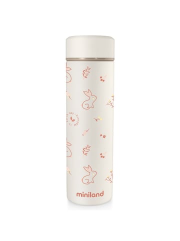 Miniland Edelstahl-Isolierflasche Natur Thermos 450 ml - eco in orange,motiv