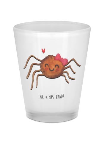 Mr. & Mrs. Panda Schnapsglas Spinne Agathe Freude ohne Spruch in Transparent