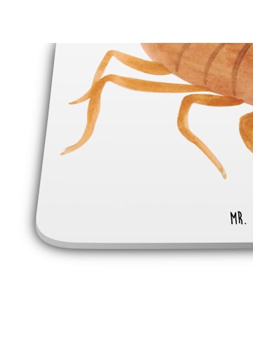 Mr. & Mrs. Panda Glasuntersetzer Sternzeichen Skorpion ohne Spruch in Weiß