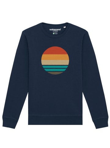 wat? Apparel Sweatshirt Retro Sunset Ocean in Dunkelblau