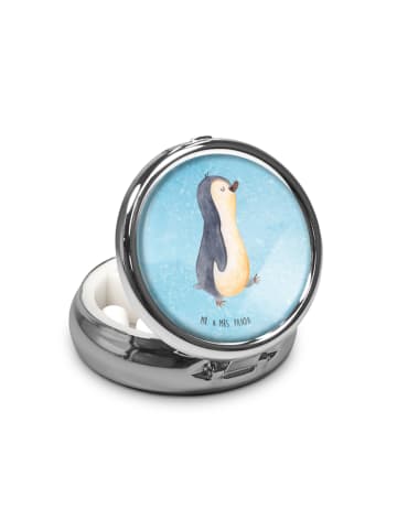 Mr. & Mrs. Panda Pillenbox Pinguin mHerzieren ohne Spruch in Eisblau