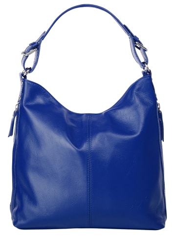 Samantha Look Handtasche echt Leder in blau