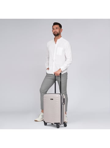 Farmhood Eco Edition 4 Rollen Kabinentrolley 55 cm mit Dehnfalte in beige