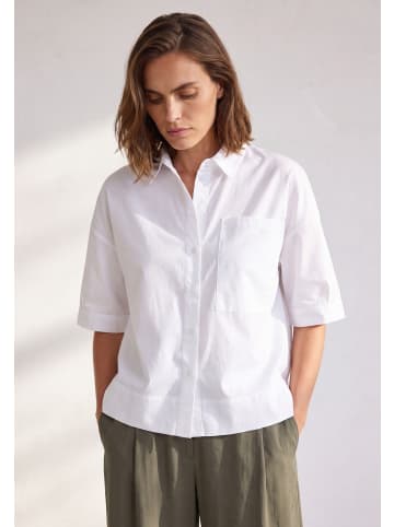 More & More boxy, oversized Kurzbluse in white