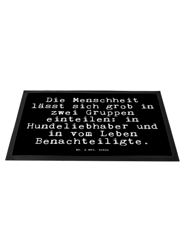 Mr. & Mrs. Panda Fußmatte Die Menschheit lässt sich... mit Spruch in Schwarz