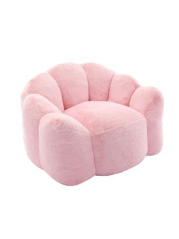 ABRIHOME Sofa in Rosa Lotus Form mit Kurzflor Bezug kompakt für Wohnzimmer