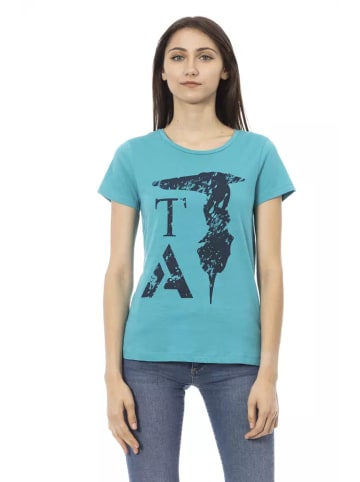 Trussardi Action Mehrfarbig Hell Blau Baumwolle Damen T-Shirt